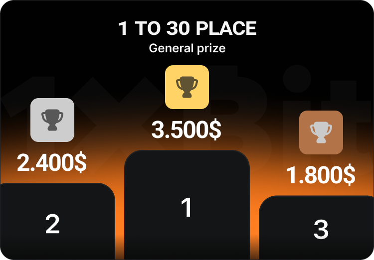 General leaderboard prizes for places 1 to 30